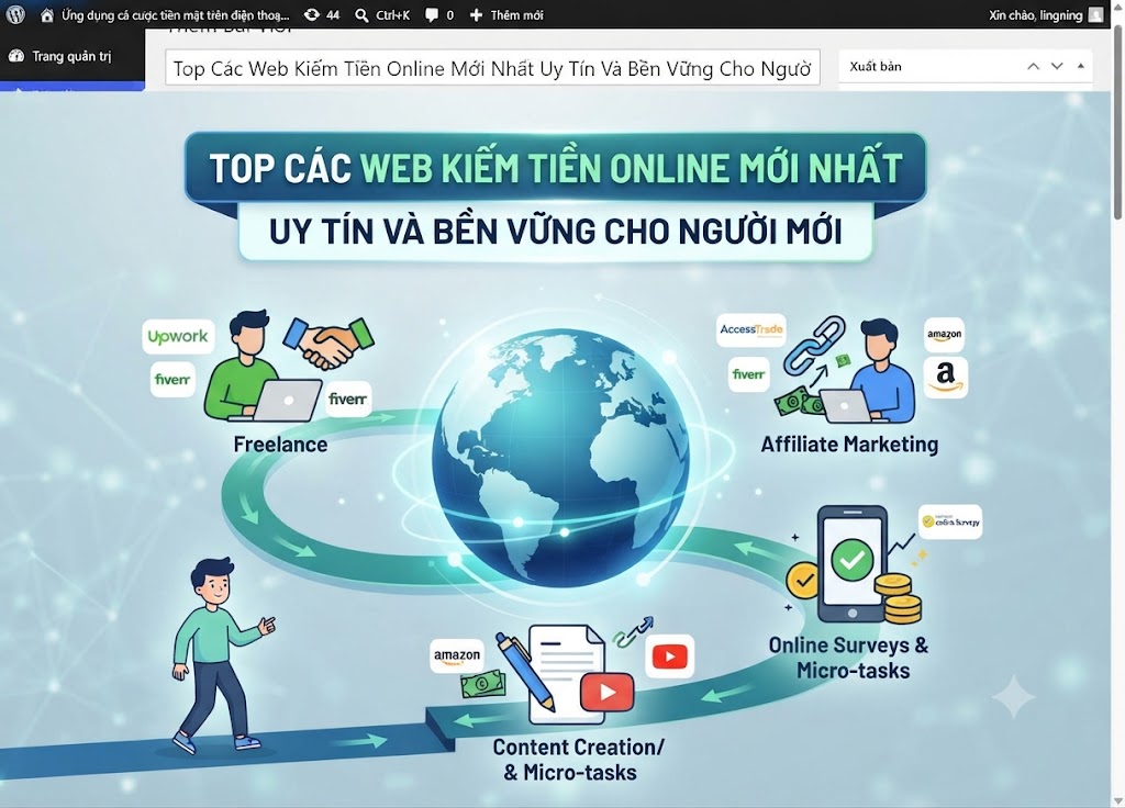web kiếm tiền online mới nhất