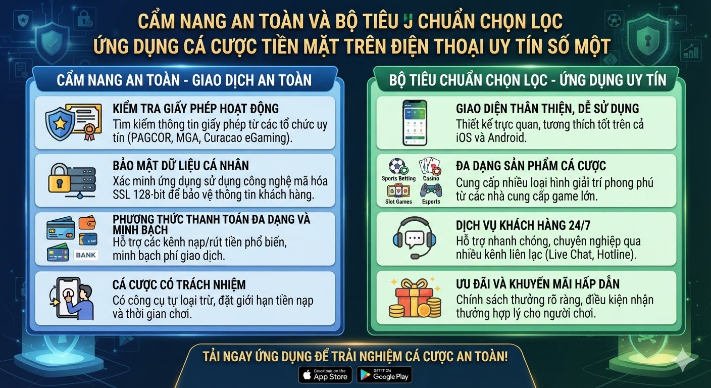 Ứng dụng cá cược tiền mặt trên điện thoại