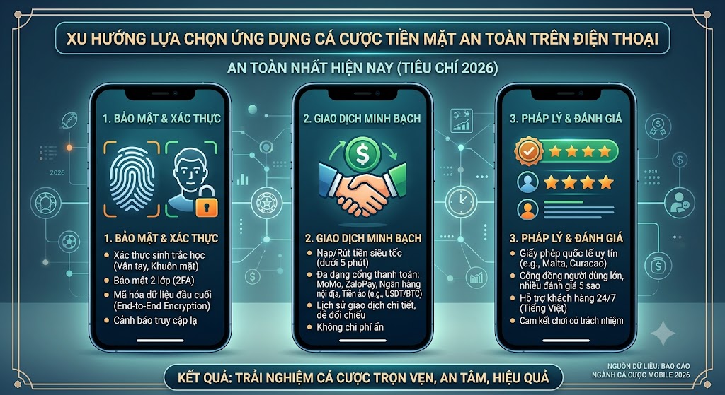 Ứng dụng cá cược tiền mặt trên điện thoại